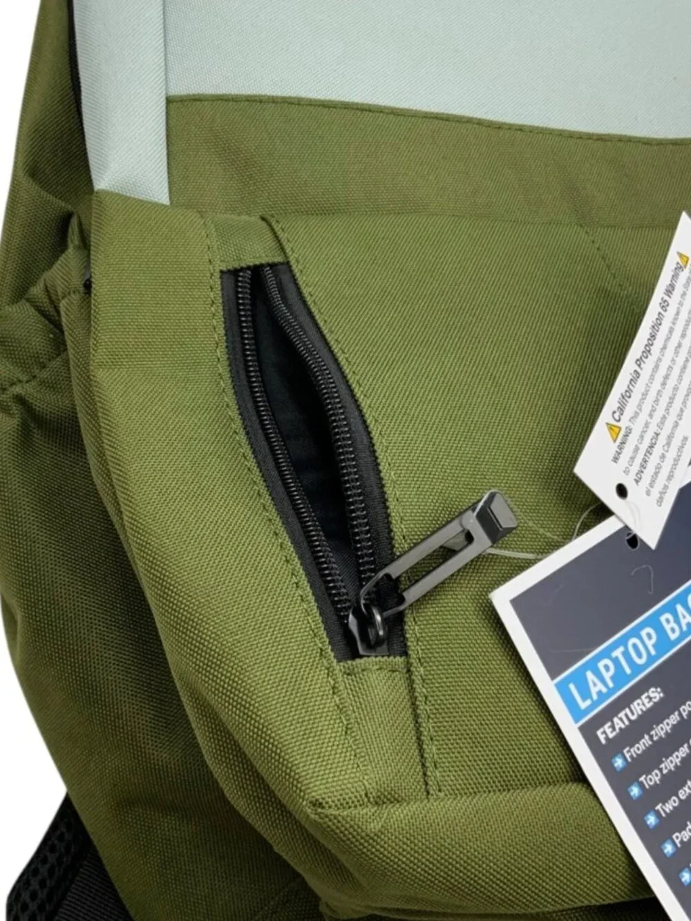 Duchamp London Two Tone Backpack Green Grey NEW